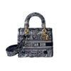 Dior Medium Lady D-Lite Bag Black For Women 9.5in/ 24cm