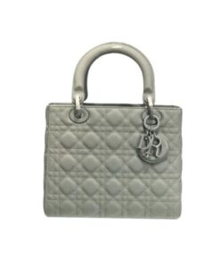 Christian Dior Medium Lady Dior Bag Grey For Women 9.5in/24cm