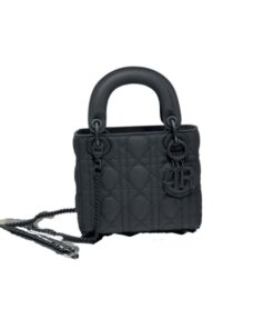 Dior Mini Lady Dior Bag Black/Jade Green/White/Beige For Women 6.5in/17cm