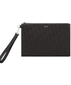 Dior Oblique Galaxy A5 Pouch Black For Women 10.5 in/26.5cm CD 2ESCA338VPD_H03E