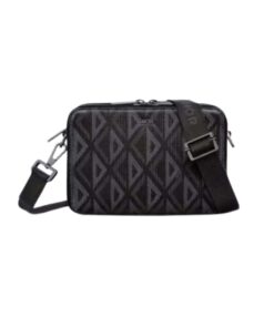 Dior Pouch With Strap Diamond Black/Grey For Women 6.5in/17cm CD 2ESBC119DCO_H43E