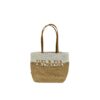 Prada Raffia Tote Bag White And Beige For Women 9.1in/23cm