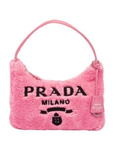 Prada Re-Edition 2000 Terry Mini-Bag In Pink For Women 8.6in/ 22cm 1NE515_2DXO_F046J