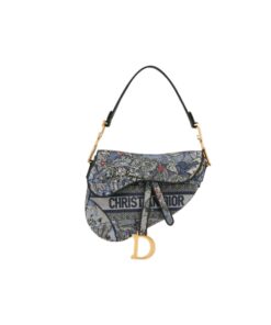 Dior Saddle Bag Denim Multicolor For Women 10in/25.5 cm M0446CRZI_M49E
