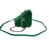 Prada Saffiano Mini Pouch With Sparkling Stone In Green For Women 5.9in/ 15cm