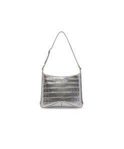 Balenciaga Small Hobo Bag Metalic Sliver Tone For Women 9in/23 cm