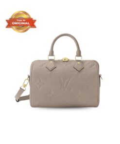 [True-to-ORIGINAL] Louis Vuitton Speedy Bandouliere 25 Monogram Empreinte Tourterelle For Women 25cm/9.8in M59273