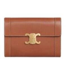 Celine Strap Bag Trimophe In Natural Brown/Black For Women 8in/21.5cm 195263BFN.04LU
