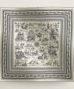 Hermes Tatouages Marins Bandana shawl scarf