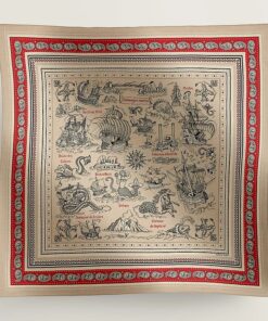 Hermes Tatouages Marins Bandana shawl scarf