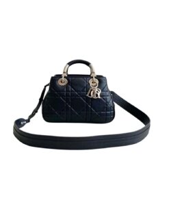 Dior The Lady 95.22 Bag Black/White/Grey/Green For Women 7.5in/ 19cm