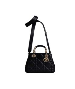 Dior The Medium Lady 95.22 Bag Black/White/Grey For Women 9.5in/ 24cm