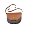 Celine Triomphe Saddle Bag In Canvas Brown For Women 8.3in/21cm