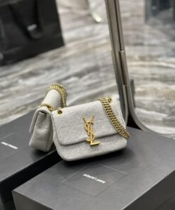 Saint Laurent Jamie Mini Chain Bag Grey For Women, Women's Bags 6.9in/17.5cm YSL 6981622F9271407