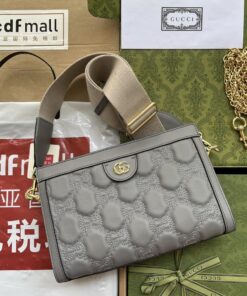 Gucci GG Matelasse Small Bag Grey For Women, Women's Bags 10.2in/26cm GG 702200 UM8HG 1563