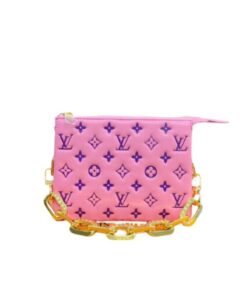 Louis Vuitton Monogram Puffy Lambskin Coussin Bb Pink 21Cm M59277