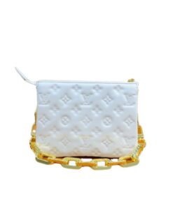 Louis Vuitton Monogram Puffy Lambskin Coussin Bb White 21Cm M59277