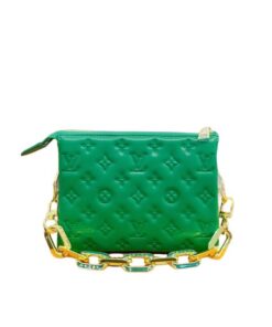 Louis Vuitton Monogram Puffy Lambskin Coussin Bb Green 21Cm M59277