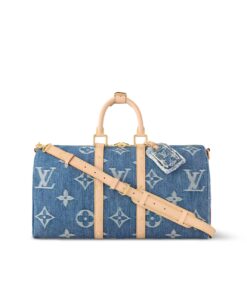 Louis Vuitton Keepall Bandouliere Denim Blue 40Cm M24315