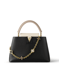 Louis Vuitton Capucines Taurillon Cowhide Black And Grey 27Cm M20708