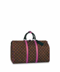 Louis Vuitton Keepall Bandouliere 50 Brown And Pink Macassar Canvas M45866