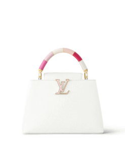Louis Vuitton Capucines Bb Pink And White 27Cm M21646