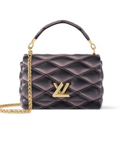 Louis Vuitton Go 14 Mm Malletage Black Pink 23Cm M23569