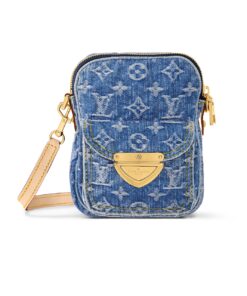 Louis Vuitton Fairfax Pochette Bag Denim Blue 17Cm M82948