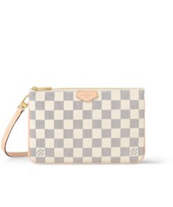 Louis Vuitton Damier Azur Double Zip Pochette 20Cm N60460