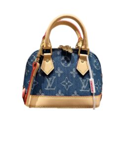 Louis Vuitton Alma Bb Monogram Canvas Bag Denim Blue 16Cm