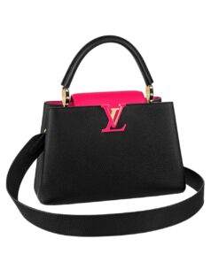 Louis Vuitton Capucines Black And Rose Berlingot 27Cm