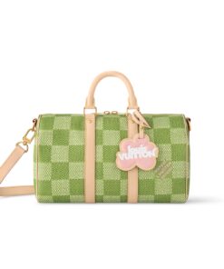 Louis Vuitton Keepall Bandouliere Damier Canvas Green 35Cm N40671