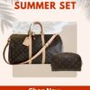 Summer Set Louis Vuitton: Keepall Bandouliere 45 + Cosmetic Pouch PM Monogram Canvas