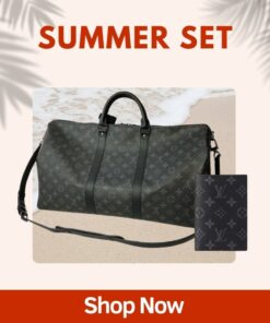 Summer Set Louis Vuitton: Keepall Bandouliere 55 + Passport Cover Wallet