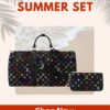 Summer Set Louis Vuitton: LV x TM Keepall Bandoulière 50 + LV x TM Key Pouch